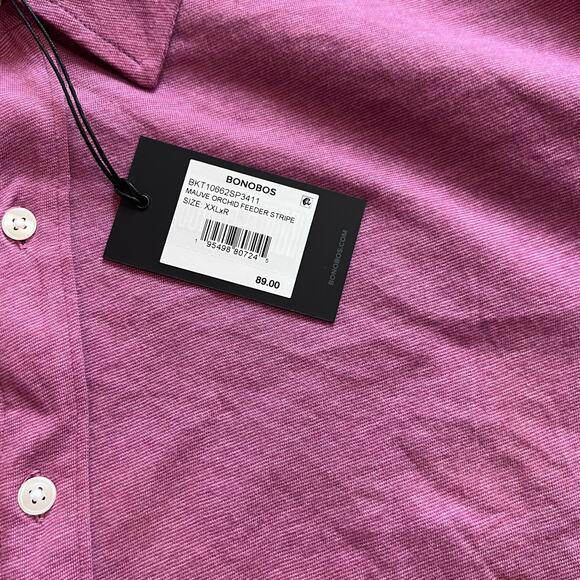 BONOBOS MAUVE ORCHID FEEDER SHIRT SZ XXL Reg - Picture 5 of 6